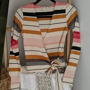 Billabong faux wrap shirt